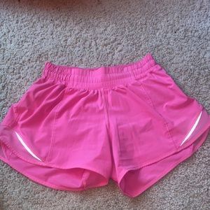 hot pink lululemon shorts